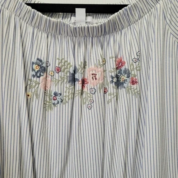 Embroidered off the shoulder blouse xs NEW with tags - Picture 5 of 10